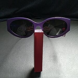 Versace Purple Oval Frame Sunglasses